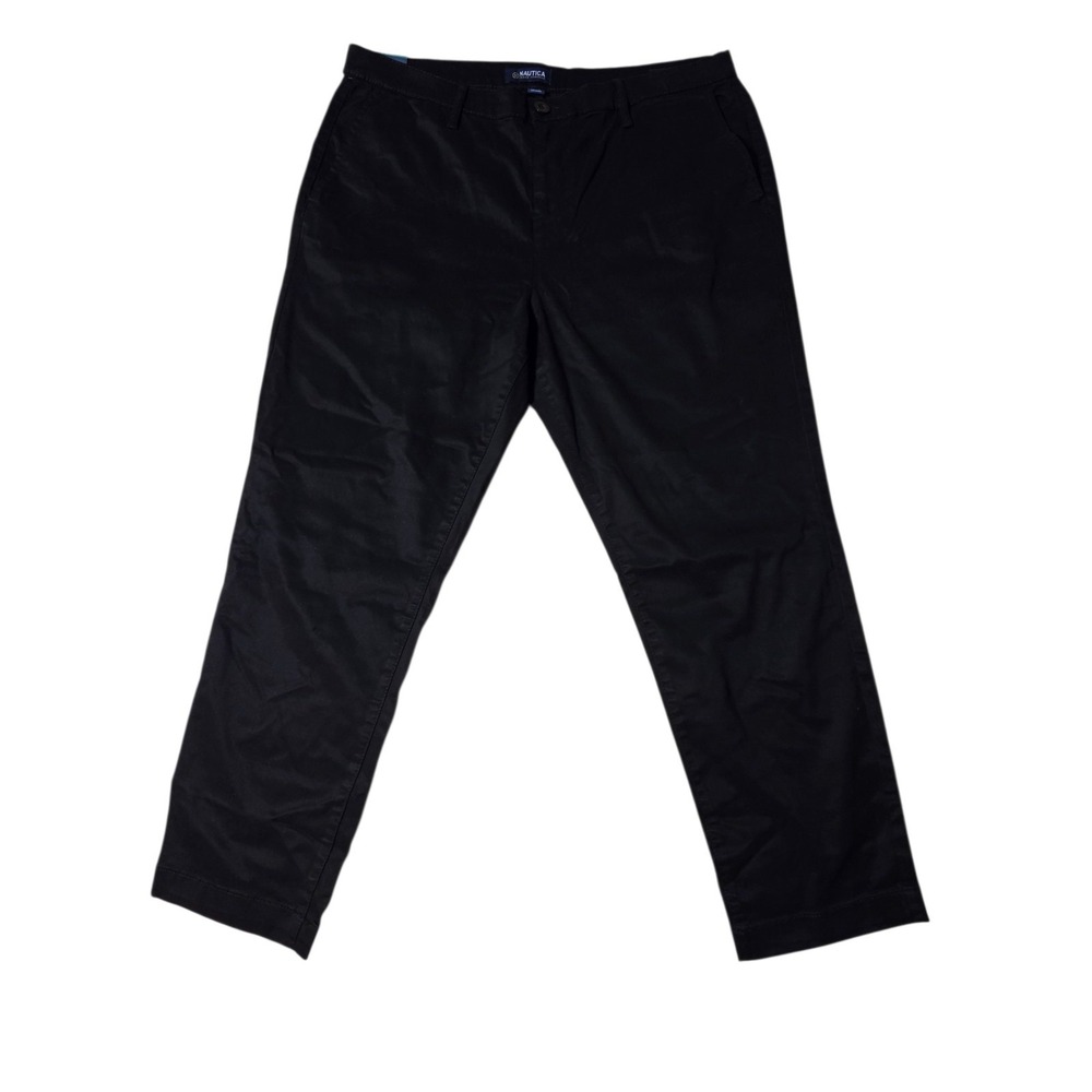 Nautica Black Ankle Trouser Dress Pants Soft Stretchy Tencel High Rise 12 NWT